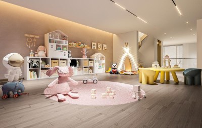 现代儿童玩具房3D模型下载